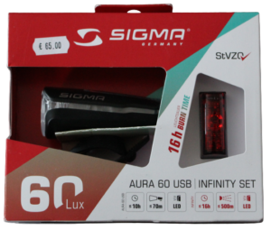Kit d'éclairage Sigma à batteries avant - arrière
