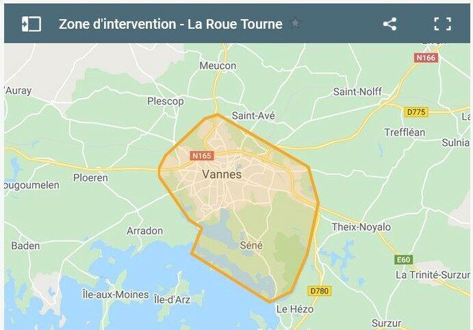 Zone d'intervention de La Roue Tourne
